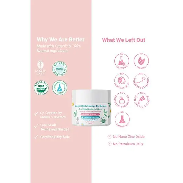 Private Label Organic Baby Diaper Rash Cream To Soothe And Protect