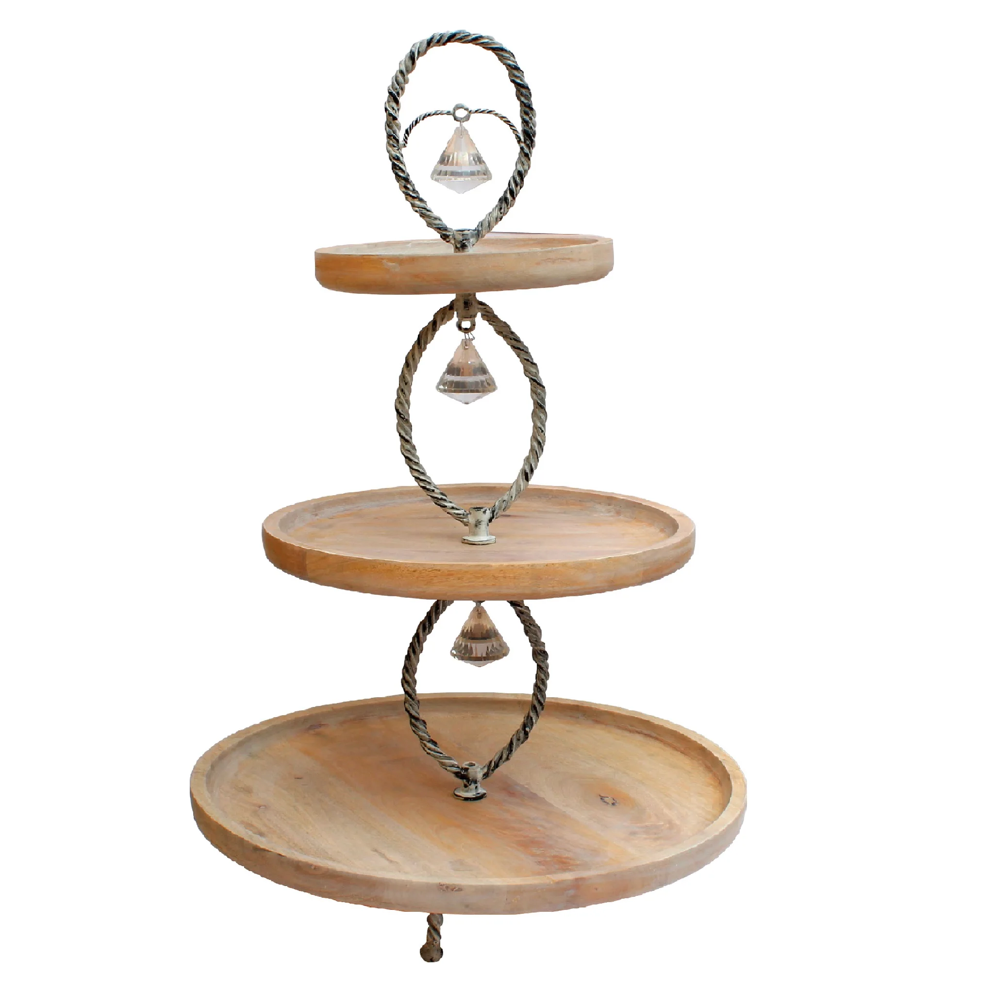 Rustic Head Design Wooden Cake Stands Best Combo Colored Finishing