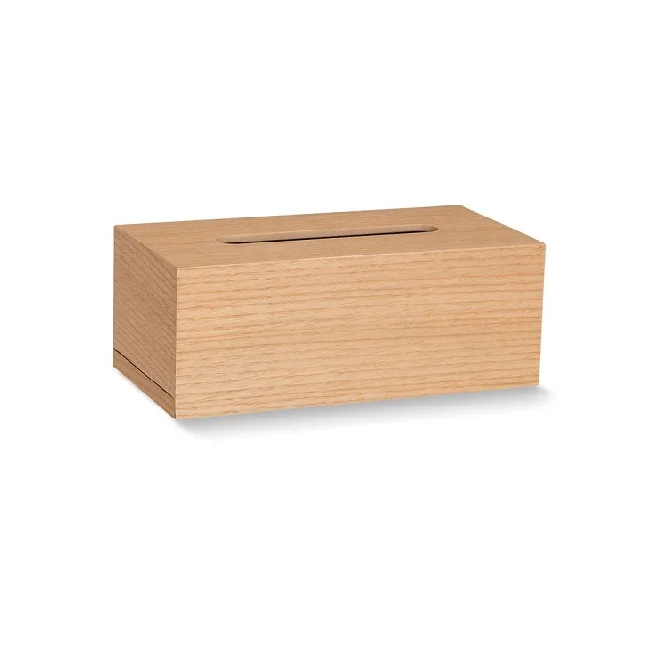 Modern Kitchen Decor Countertop Table Wooden Tissue Box For Dining