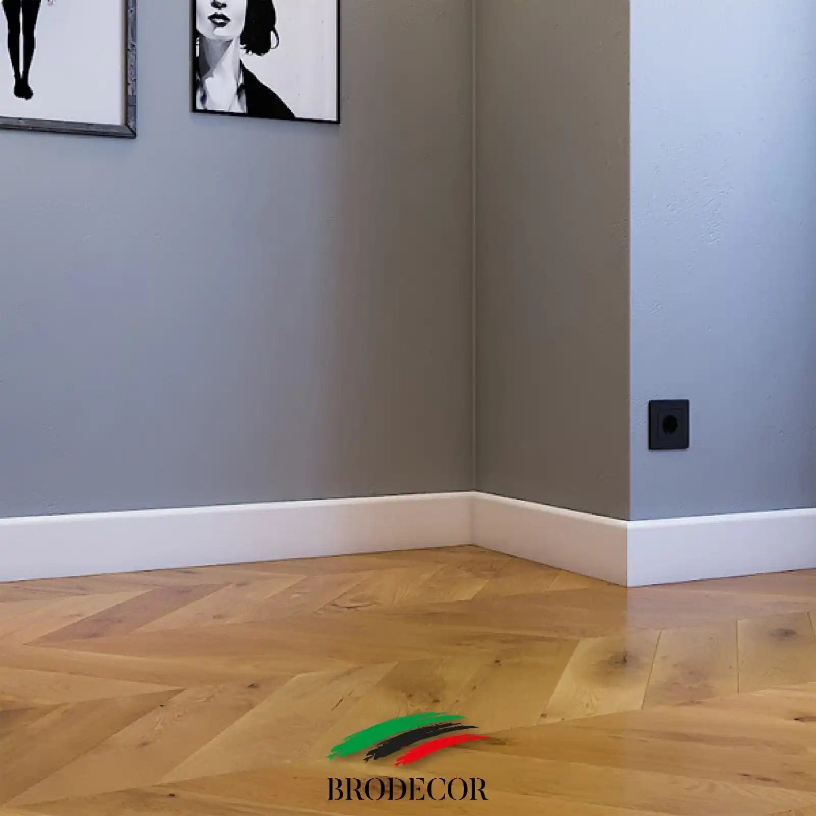 Aluminium Baseboard Profile 80mm Decorative Wall Skirting Protector