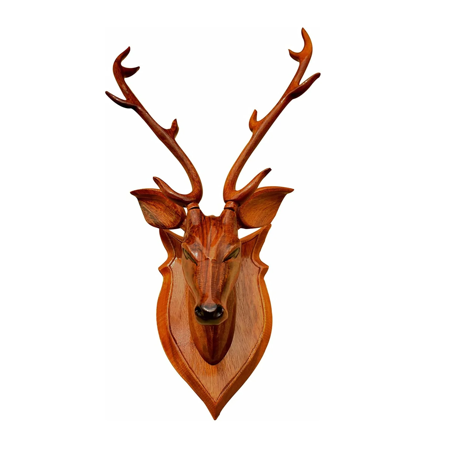 Indoor Decoration Wooden Animal Sculpture Wall Mounted Showpiece