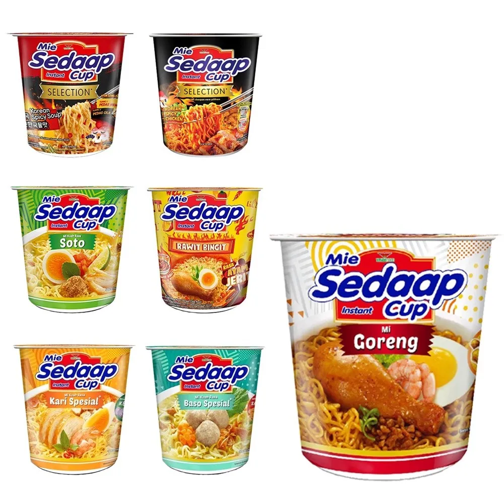 Wholesale Food Instant Noodles Sedaap Mie Soup 81g Cup Korean Spicy Hot