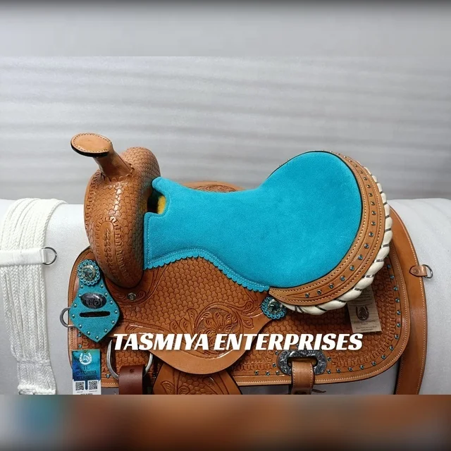 Wholesale Custom Leather Horse Saddle Western Barrel Horse Tack Set