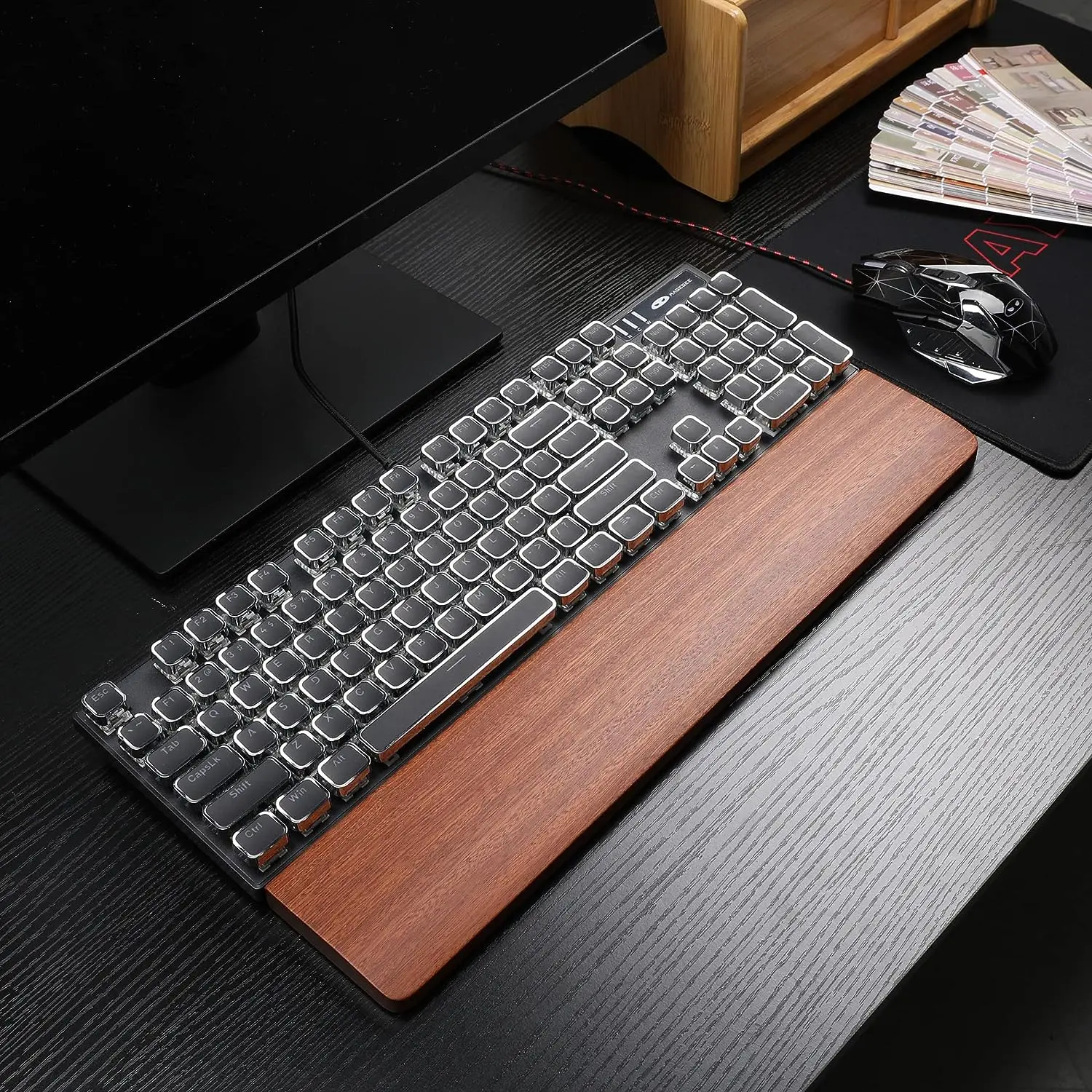 Wooden Keyboard Wrist Rest Ergonomic Gaming Keyboard Wrist Rest Pad
