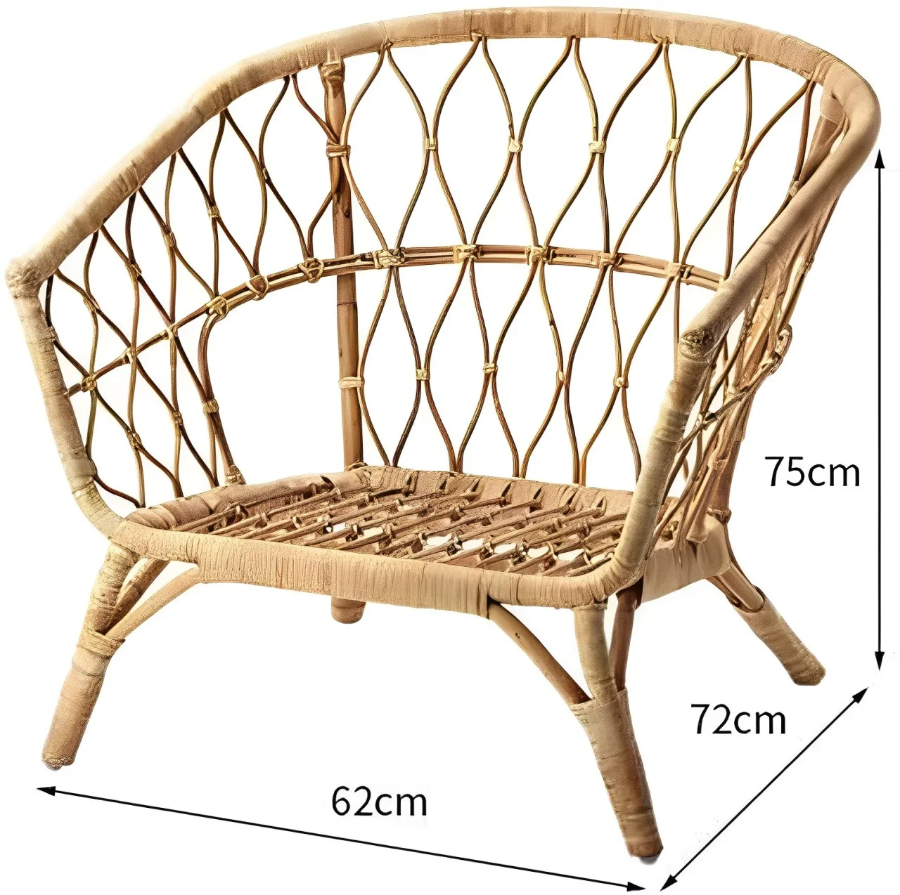 Best Selling Handmade Rattan Wicker Bahama Chair For Living Room Luxury