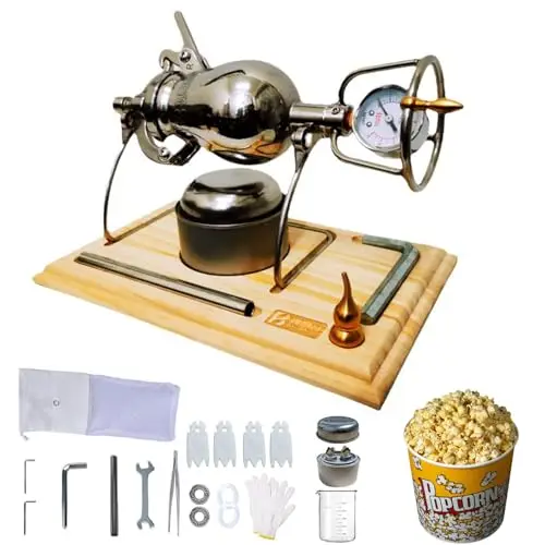 Retro Stainless Steel Popcorn Machine