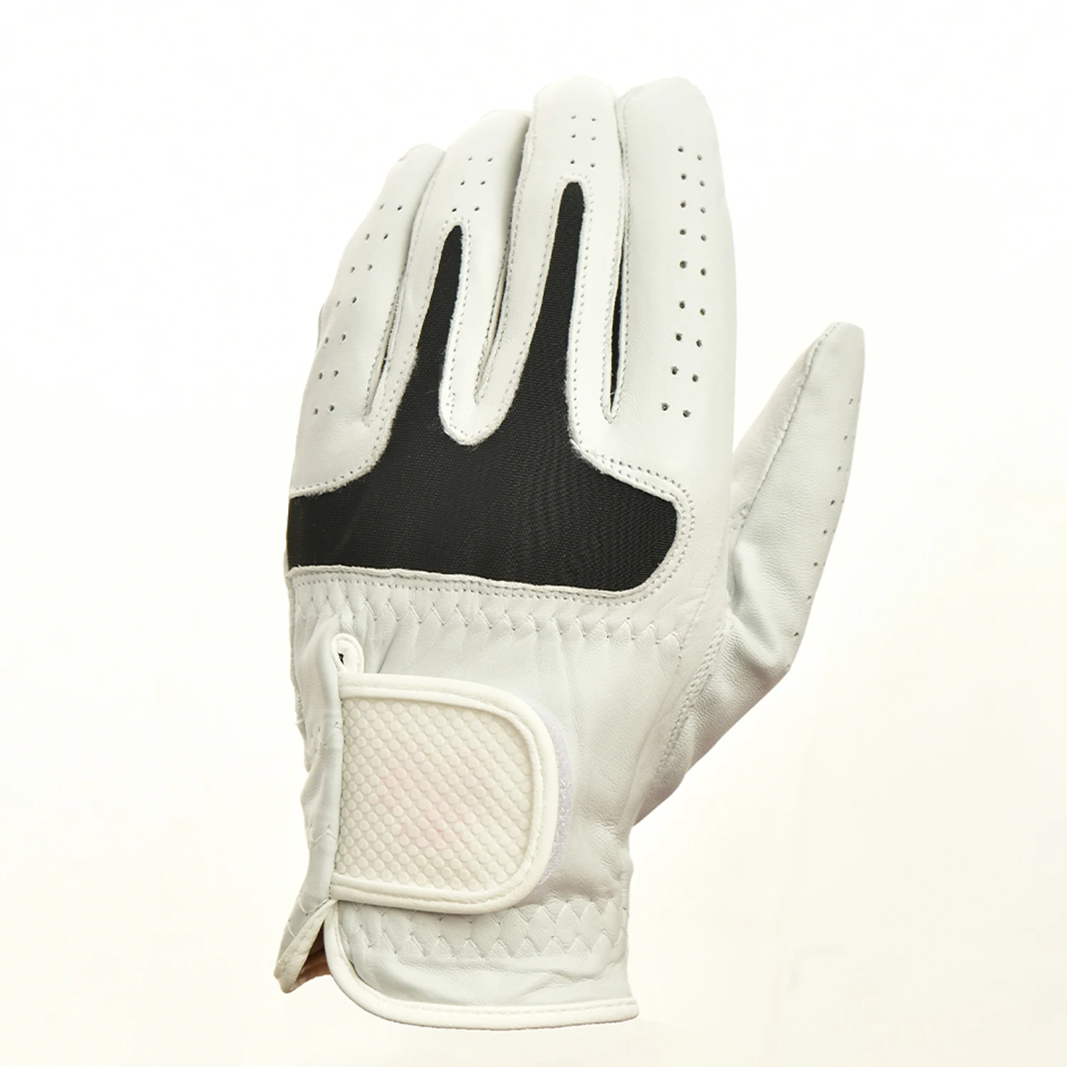 Custom Branded Logo White Leather Indonesia Cabretta Leather Sport Golf