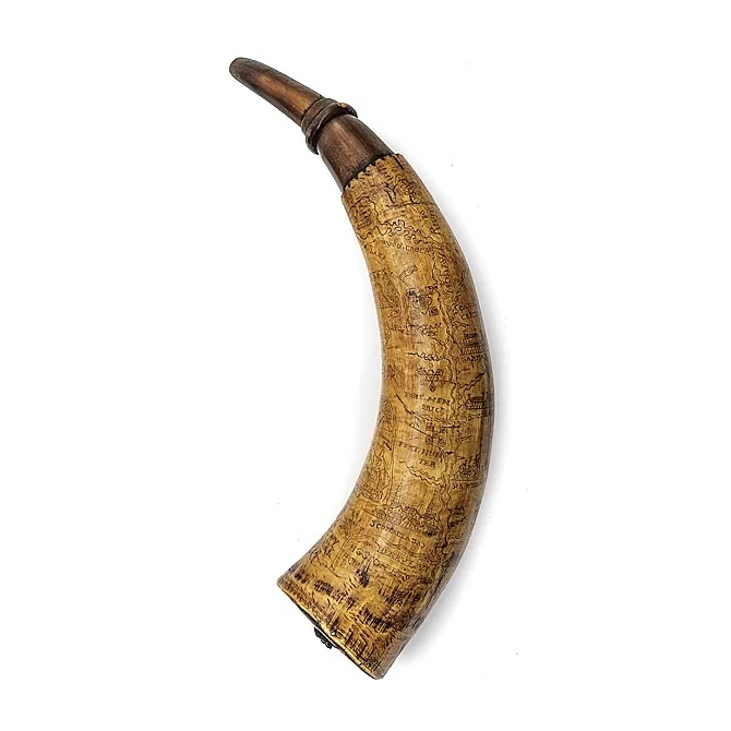 Modern Style Buffalo Powder Horn Different Size And Wood Plug And Tip ...