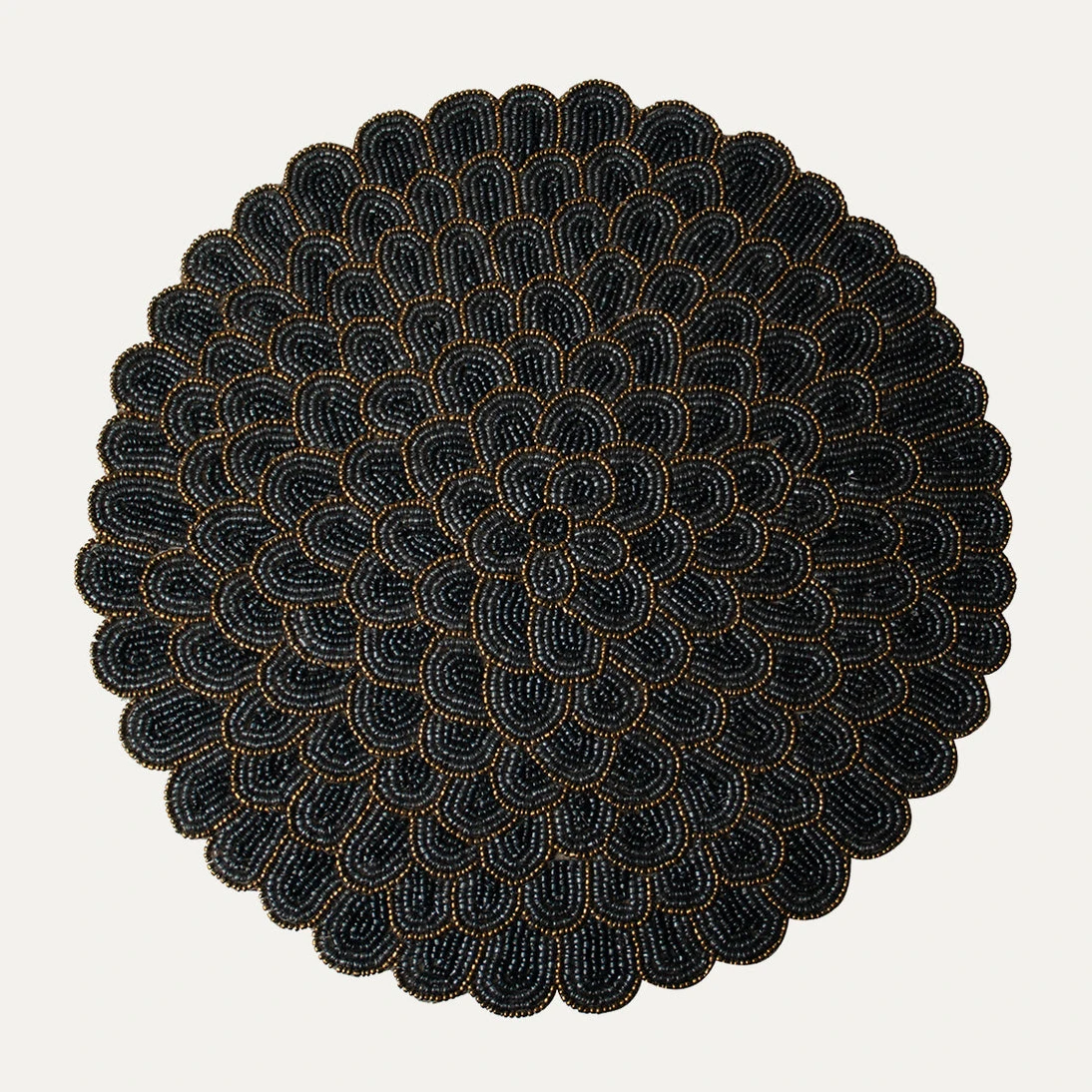 Mother Of Pearl And Glass Beads Embroidered Placemats Direct Factory