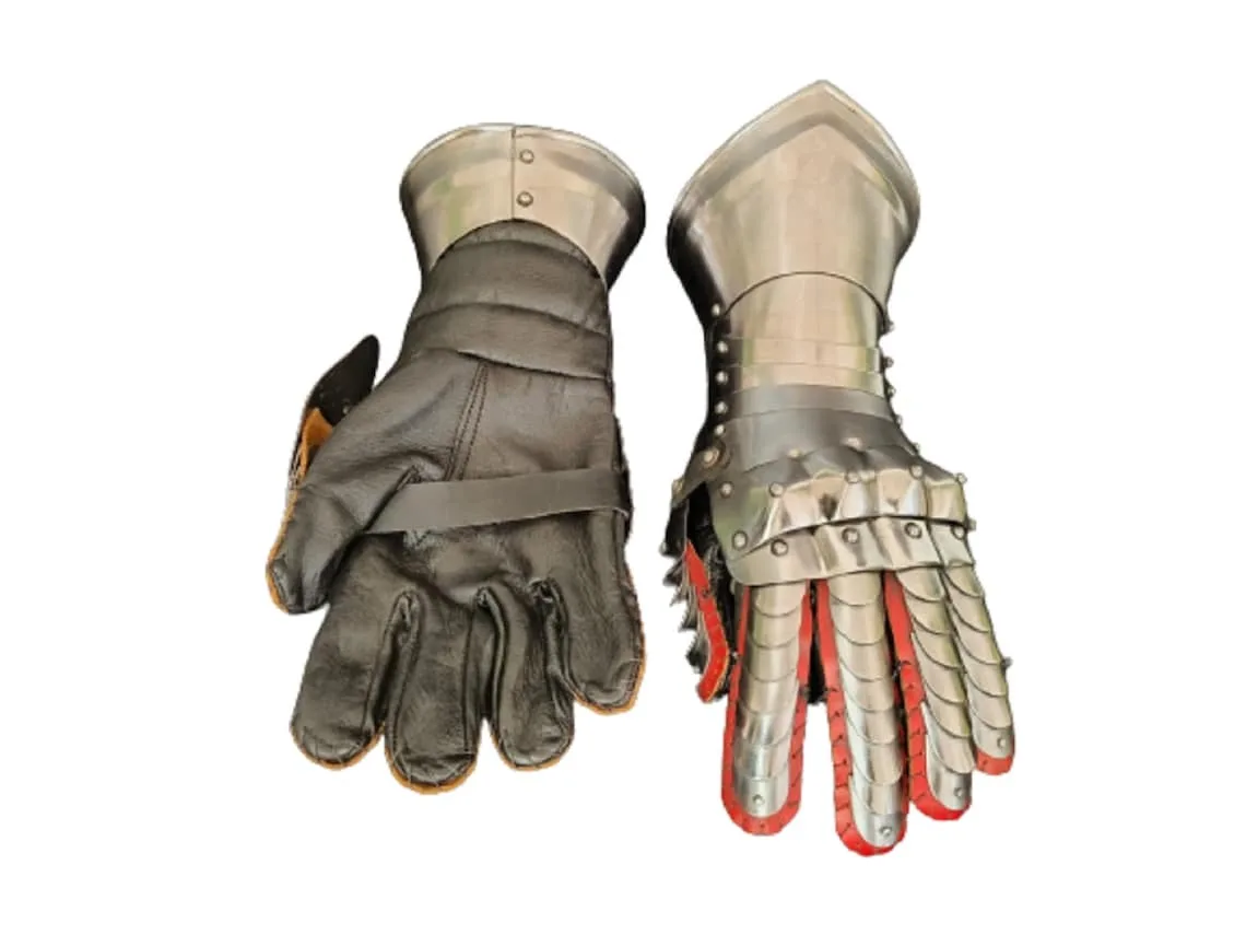 Medieval Knight Gauntlets Armor Steel Medieval Templar Steel Functional