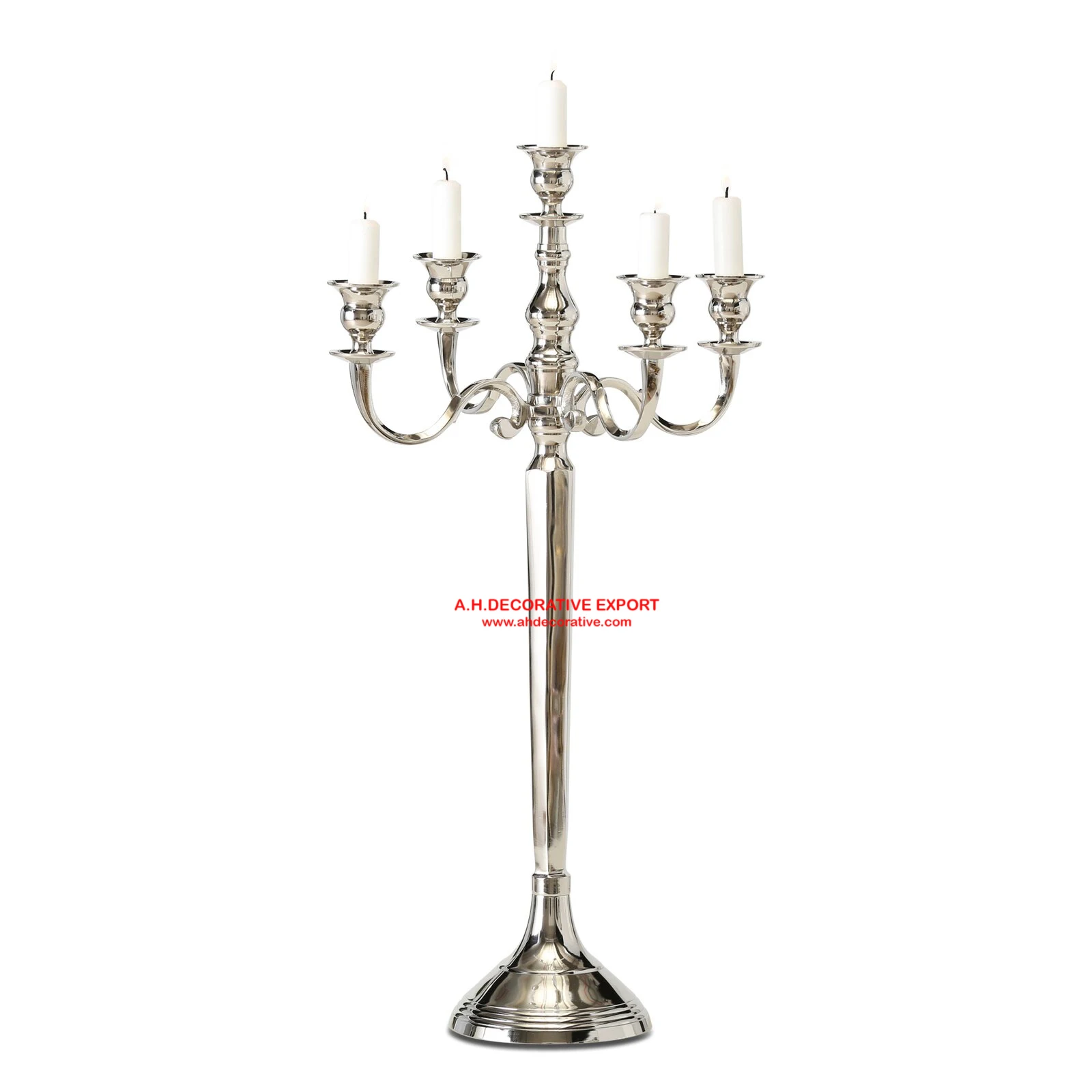 Black Candelabra With Crystal Drops Wedding Table Centerpiece