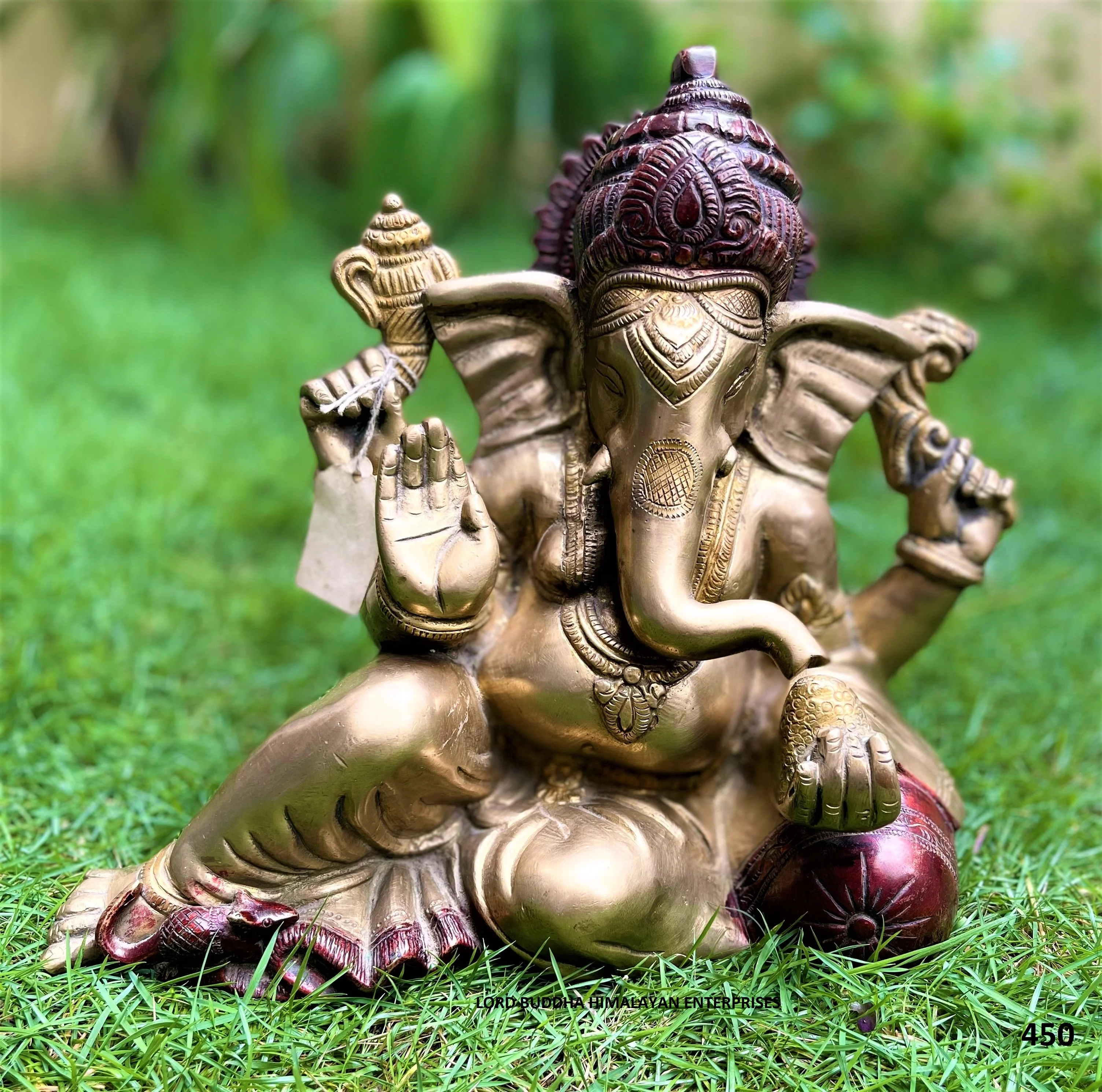 A Modern Statue (lord Ganesh) Made Of Real Brass Metal Made In Nepal