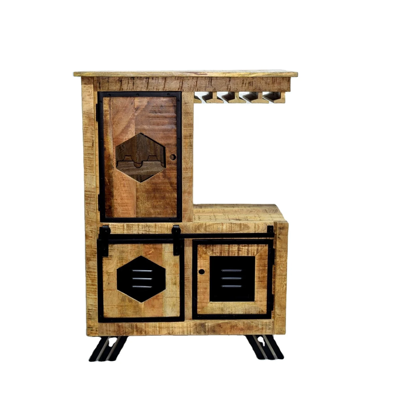 Modern Industrial Style Mango Wooden Home Bar Buy Home Bar