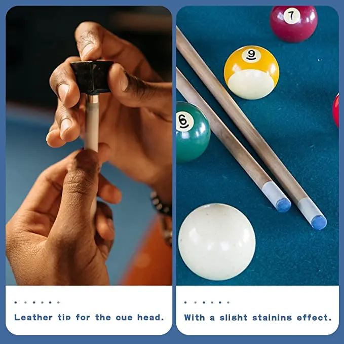 Cheap Top Quality Sports Ash Maple Shaft Wood Hand Made 3/4 Joined Pool