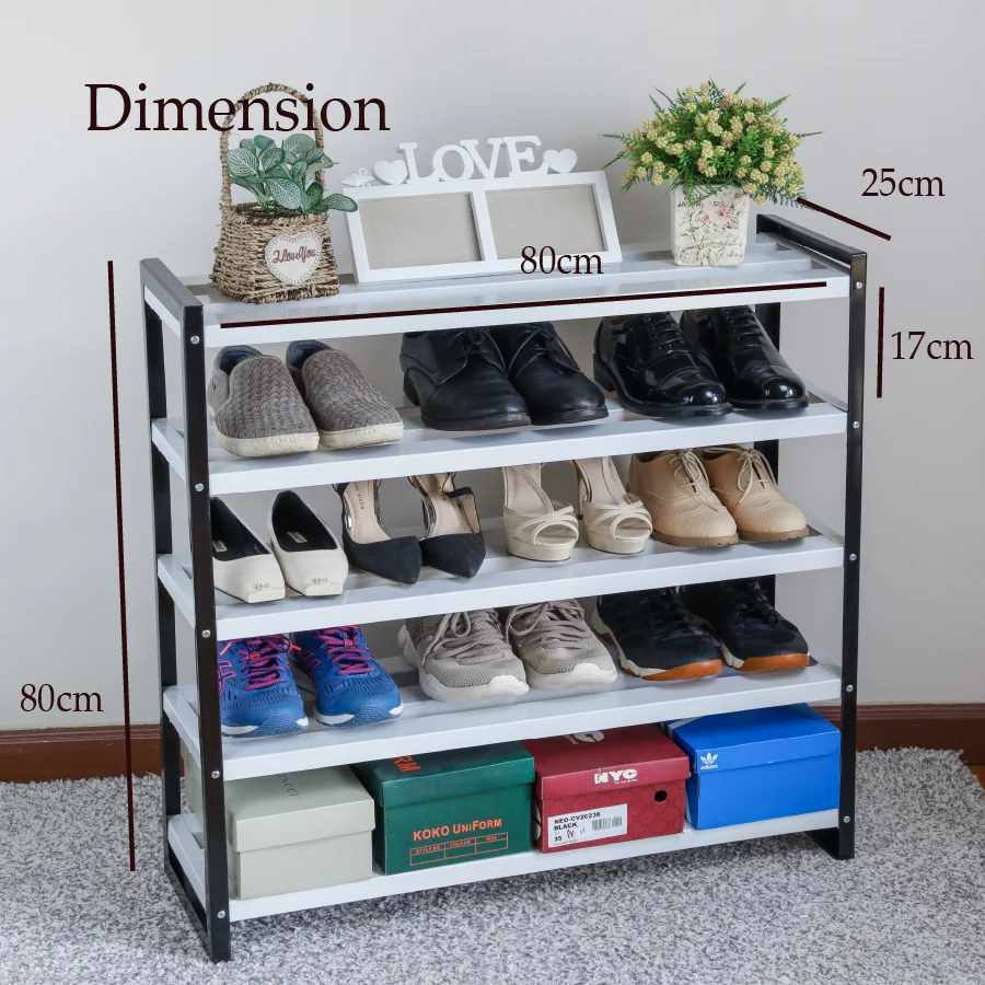 Premium High Quality Modern Style 5 Layer Metal Shoe Rack Furniture