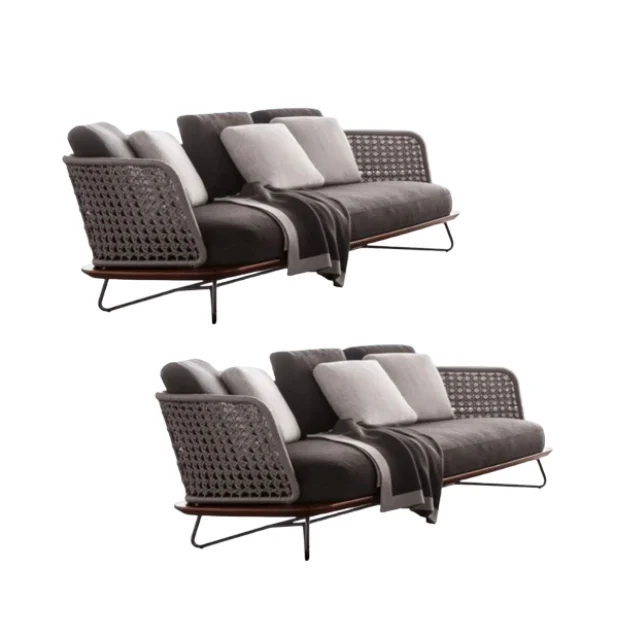 Modern Design Outdoor Lounge Sofa For Courtyard And Garden Aluminum