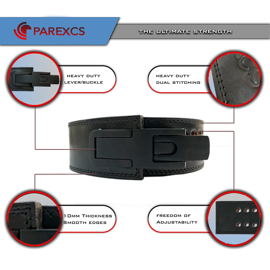 13mm Best Weight Lifting Belt Powerlifting Leather Lever Belt Training