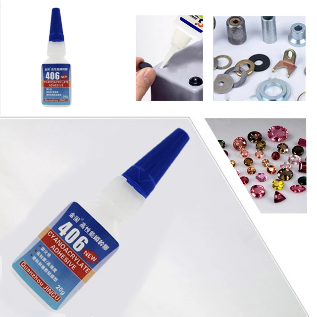 Ethyl Cyanoacrylate 20ml Super Glue Type 406 Repairing Glue Instant