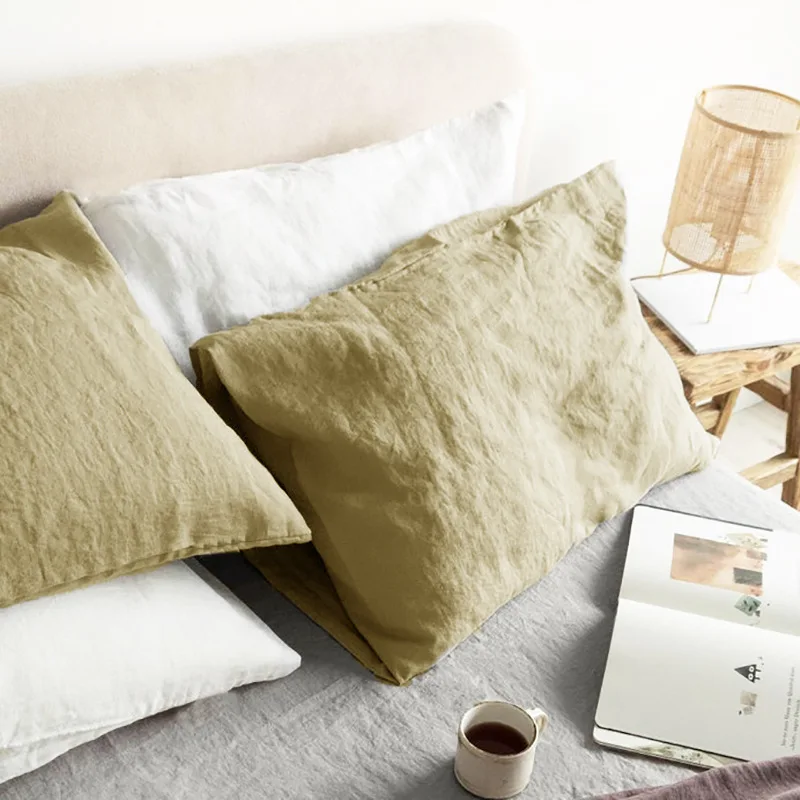Linen Pillowcases Strong Sweat Absorption Good Air Permeability Pure