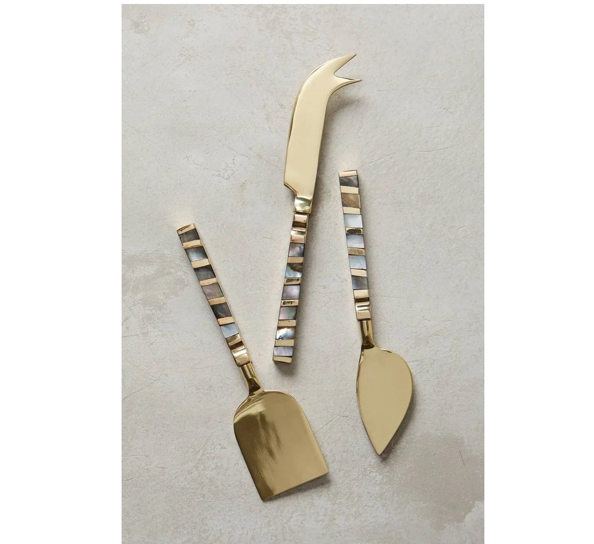 Stainless Steel Cutlery Cheese Knife Set With Marble Handle For Kitchen