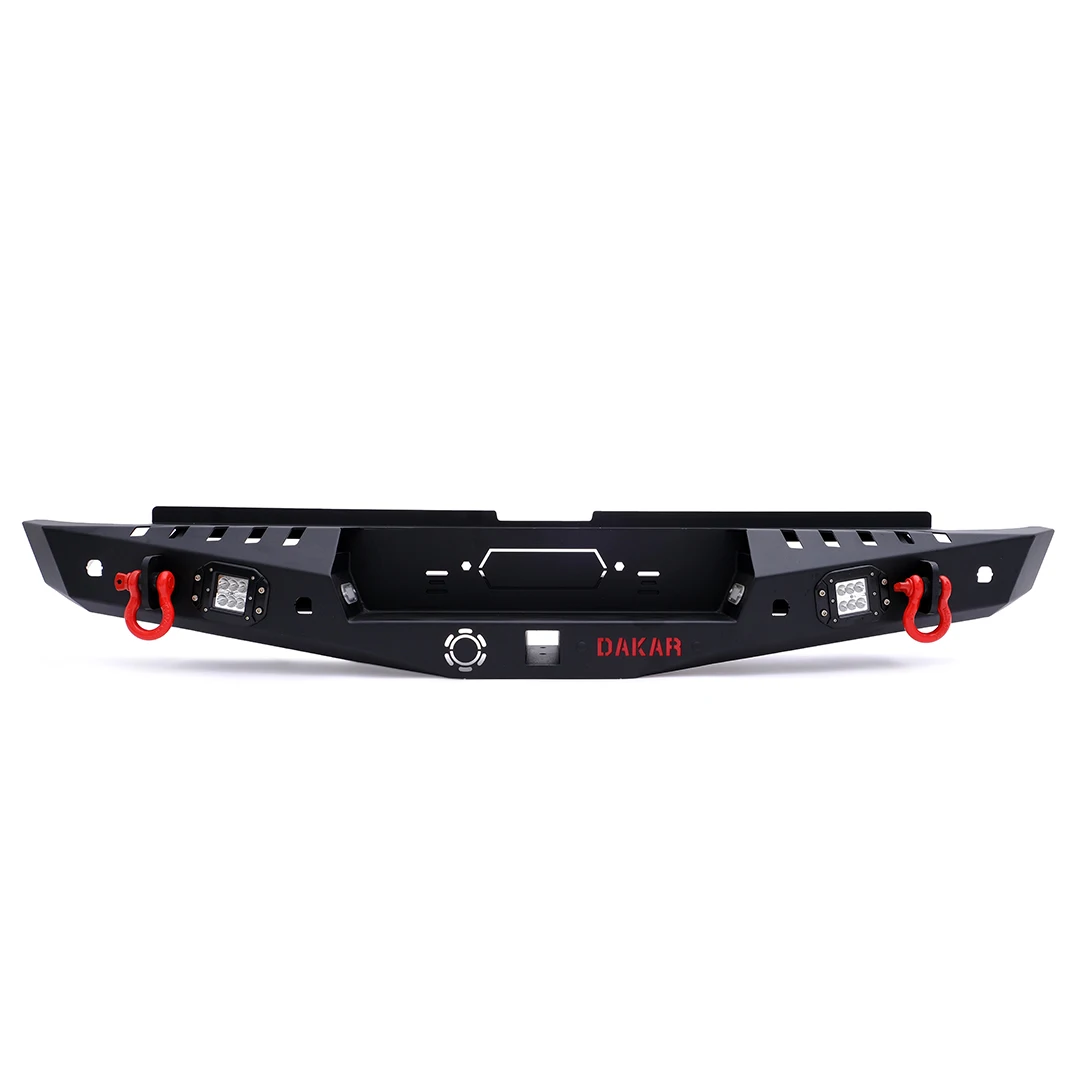 Off Road Steel Rear Bumper 4x4 For Toyota Hilux Guard Bull Bar With Led ...