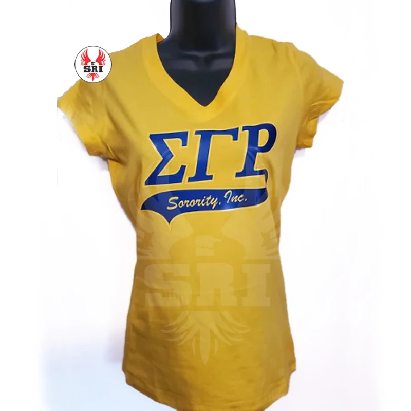 Sigma Gamma Rho Custom Made Embroidered Sorority T Shirt Sgrho Sorority Ladies Customized 1312