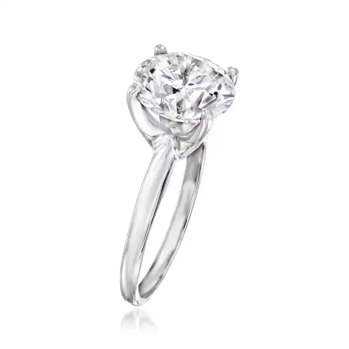 Labgrown Diamond Solitaire Ring In 14k White Gold Elegant Fine Jewelry A Timeless And