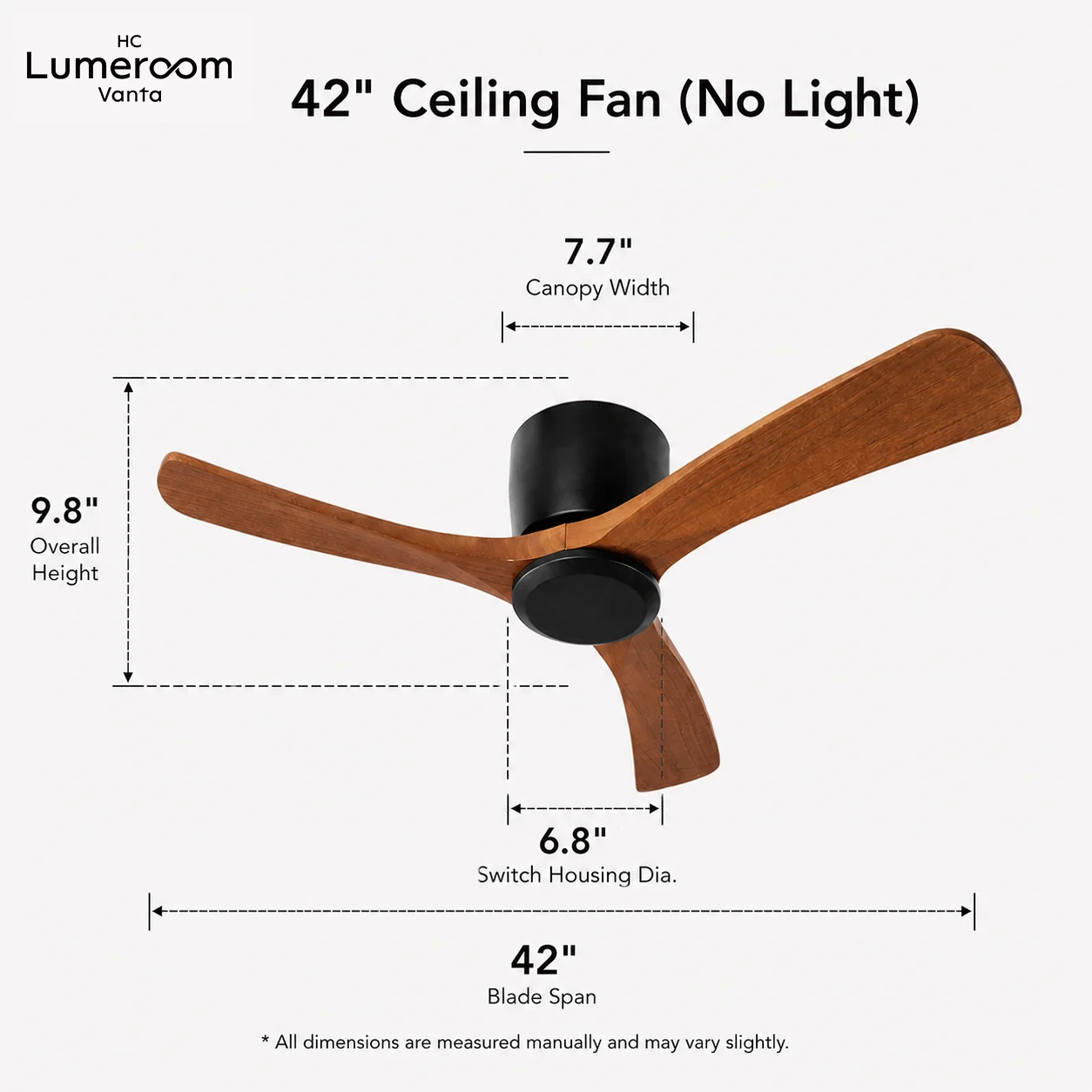Ceiling Fan, USA, 35W(0.05hp), Wood+Metal - detail 10