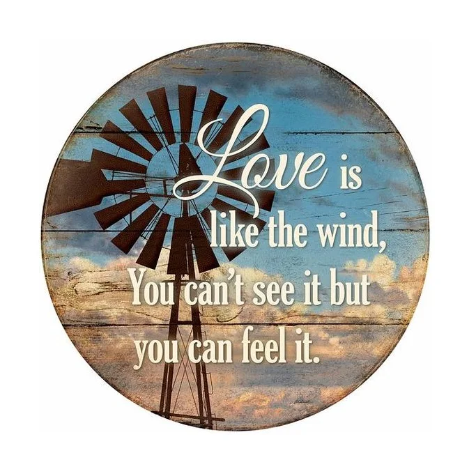 Rustic Wall Decor Windmill Inspirational Quotes Canvas Wall Art