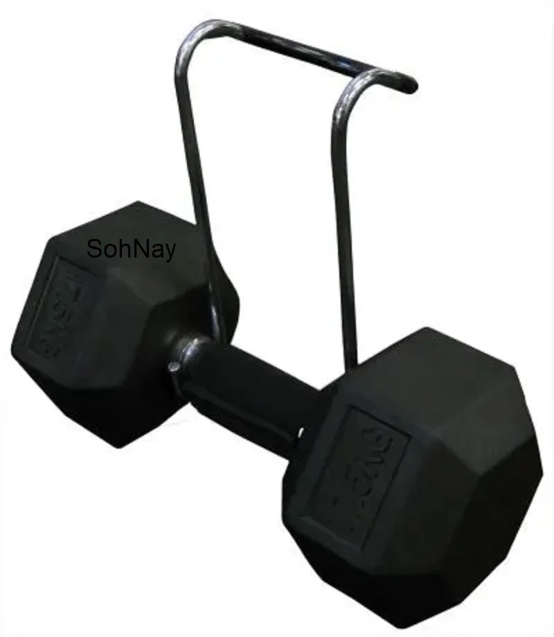 Barbell Attachment For Dumbbells – 225lbs Capacity, Spotter Hooks, For Shoulder Press, Home Gym