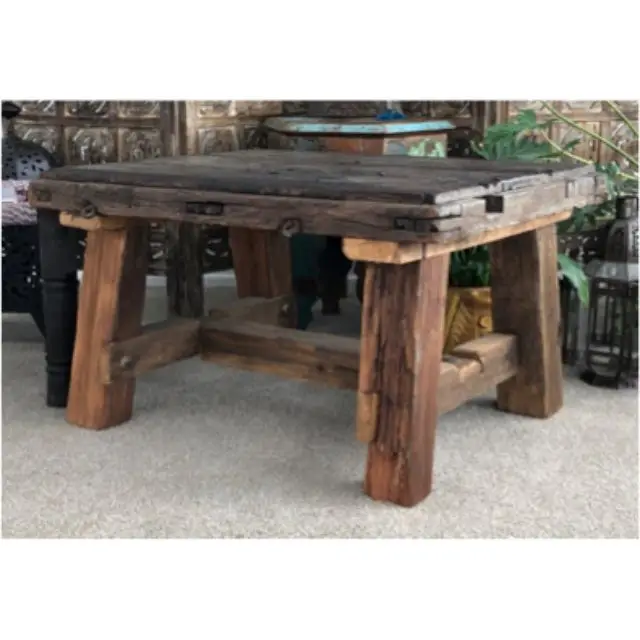 Coffee Table Solid Modern New Sheesham Wood Finish Centre Living Room