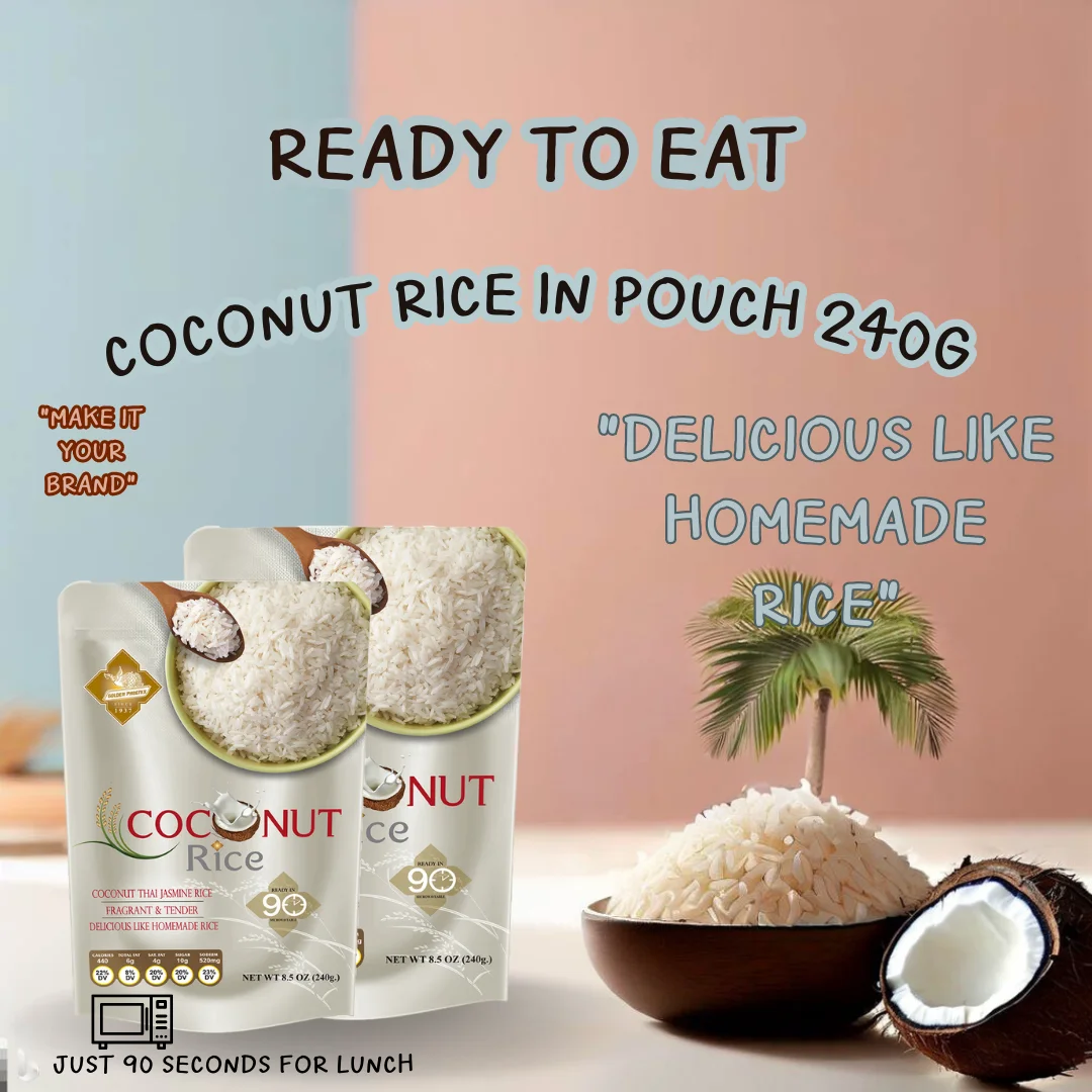 Coconut Rice In Pouch 240g Thai Jasmine Rice Fragrant And Tender