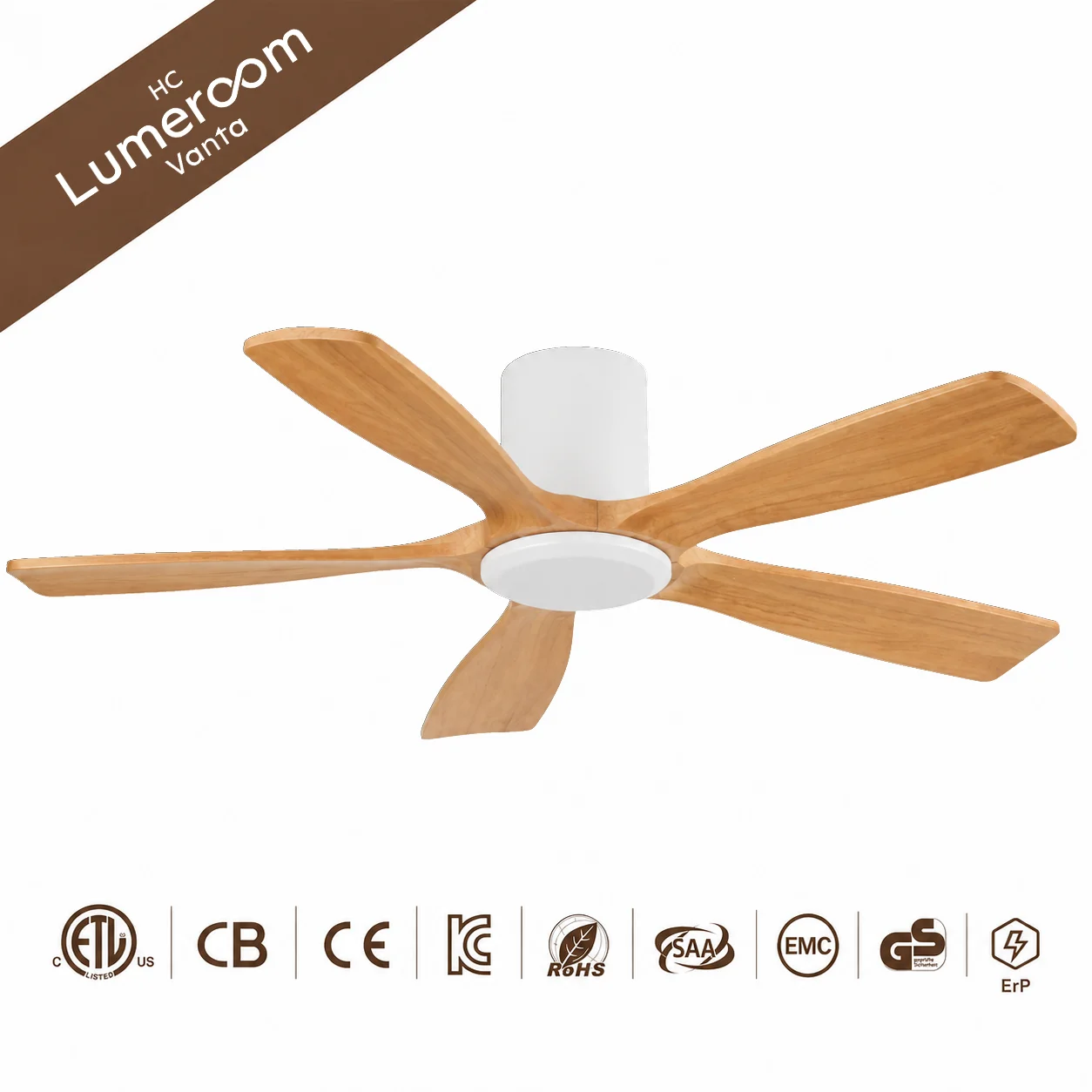 Ceiling Fan, 50 W, Solid Wood + Metal - detail 12