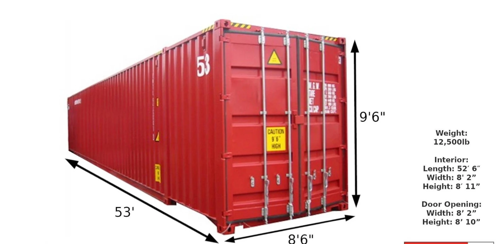 Premium Quality Shipping Container 53ft Shipping Container On Sale 53gp ...