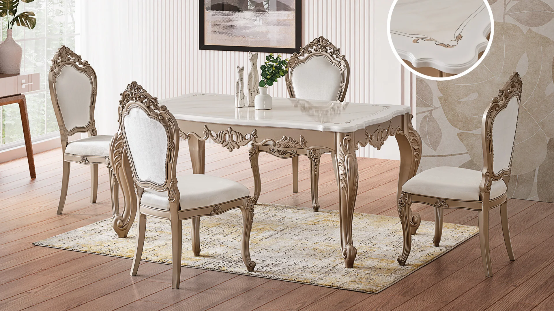 Leg Dining Table Dining Tables Sets Stainless Steel Marble Stone Top