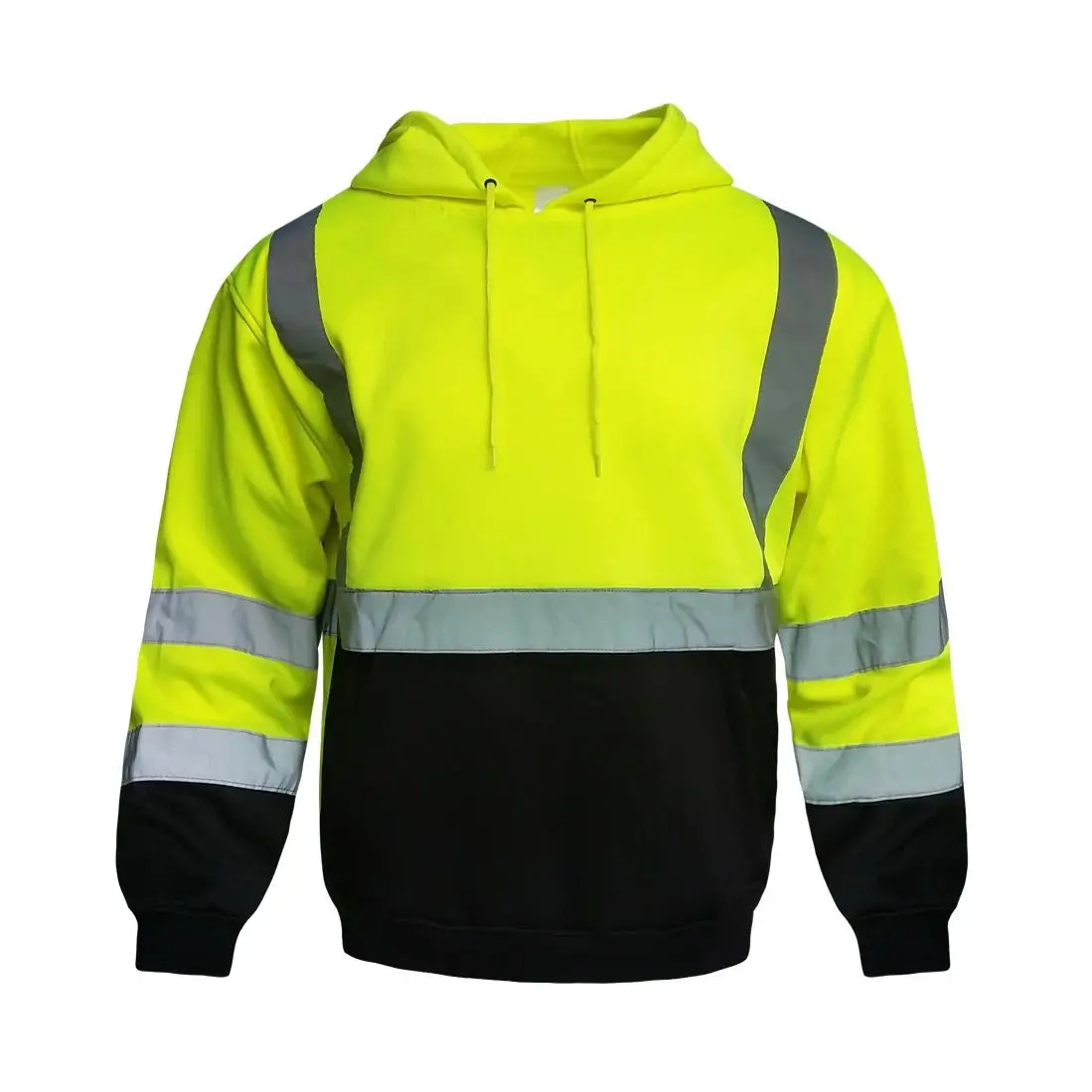 Wholesale Customized Fluorescent Yellow Two Tone Reflective Safety