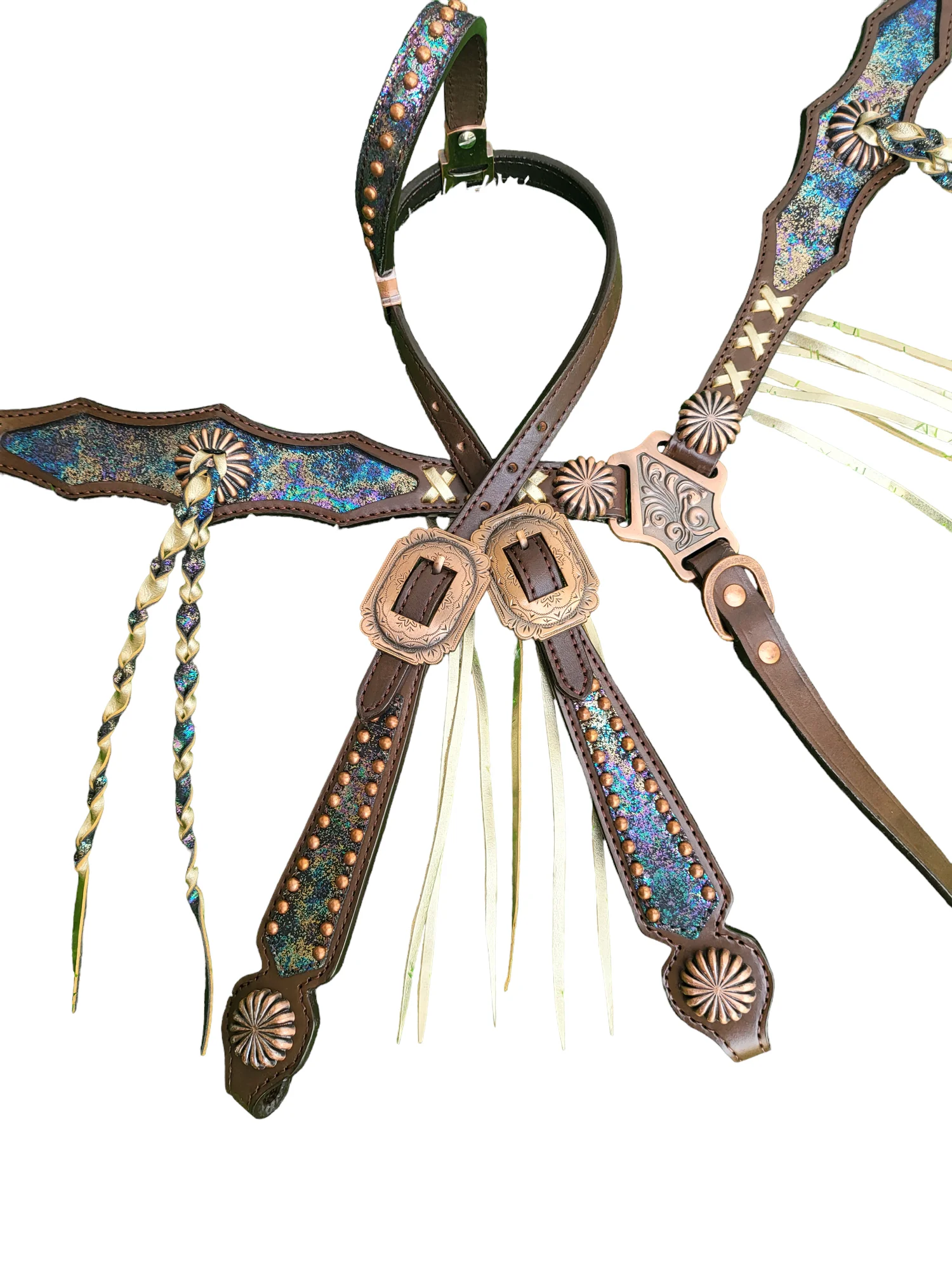 Best Selling Western Horse Bridle Breast Collar Set With Cow Leather