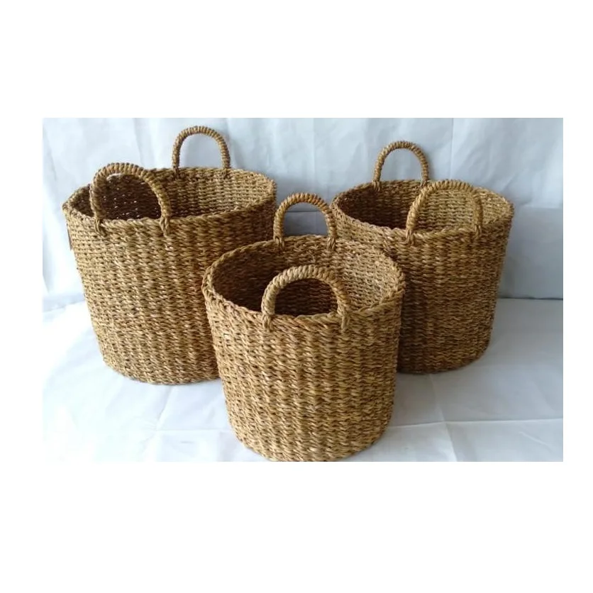Eco Friendly Seagrass Storage Fruit & Bread Basket Top Quality Seagrass