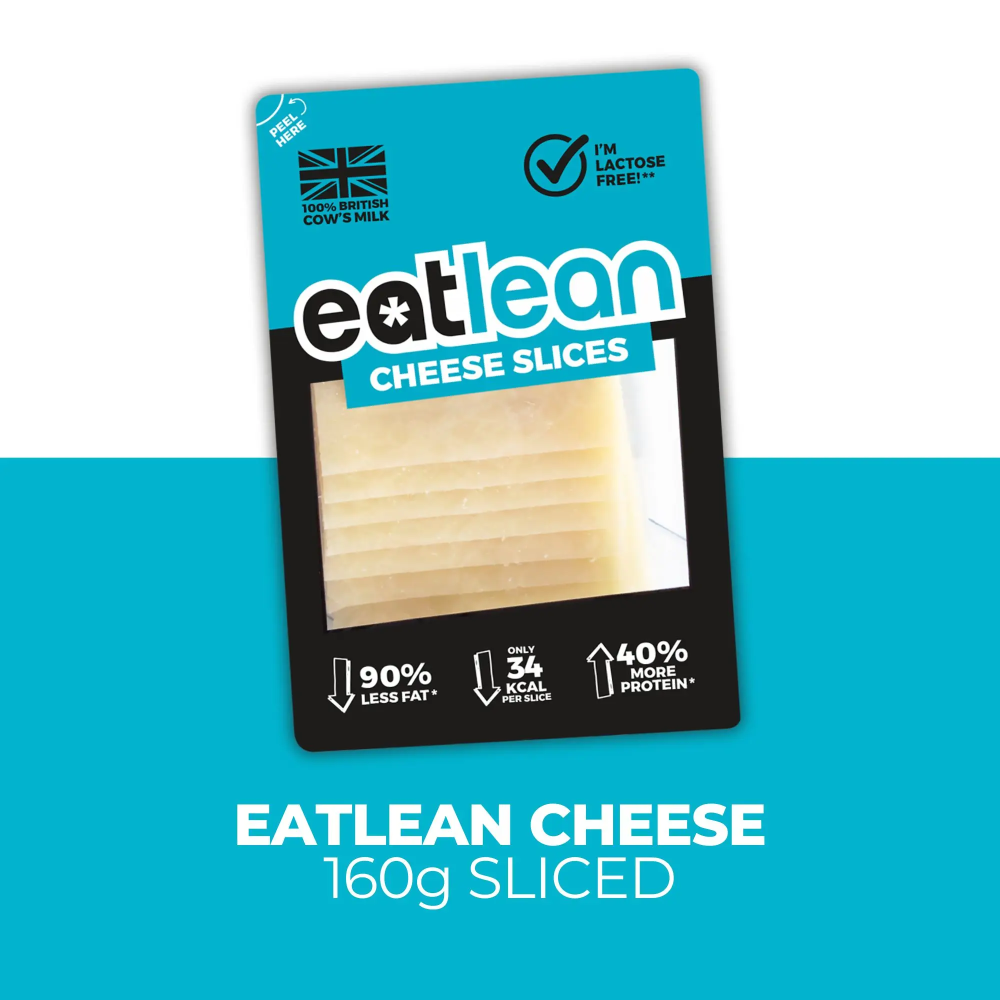 Eatlean Original Cheese Slices 160g Low Fat High Protein Low Calorie ...