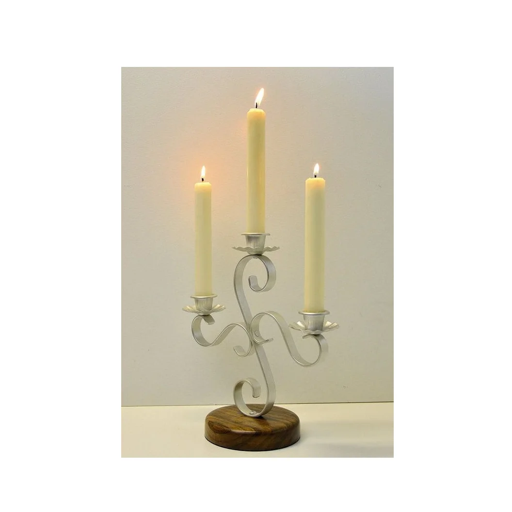 Wrought Iron Table Metal Candle Holder Antique Finished Wholesale