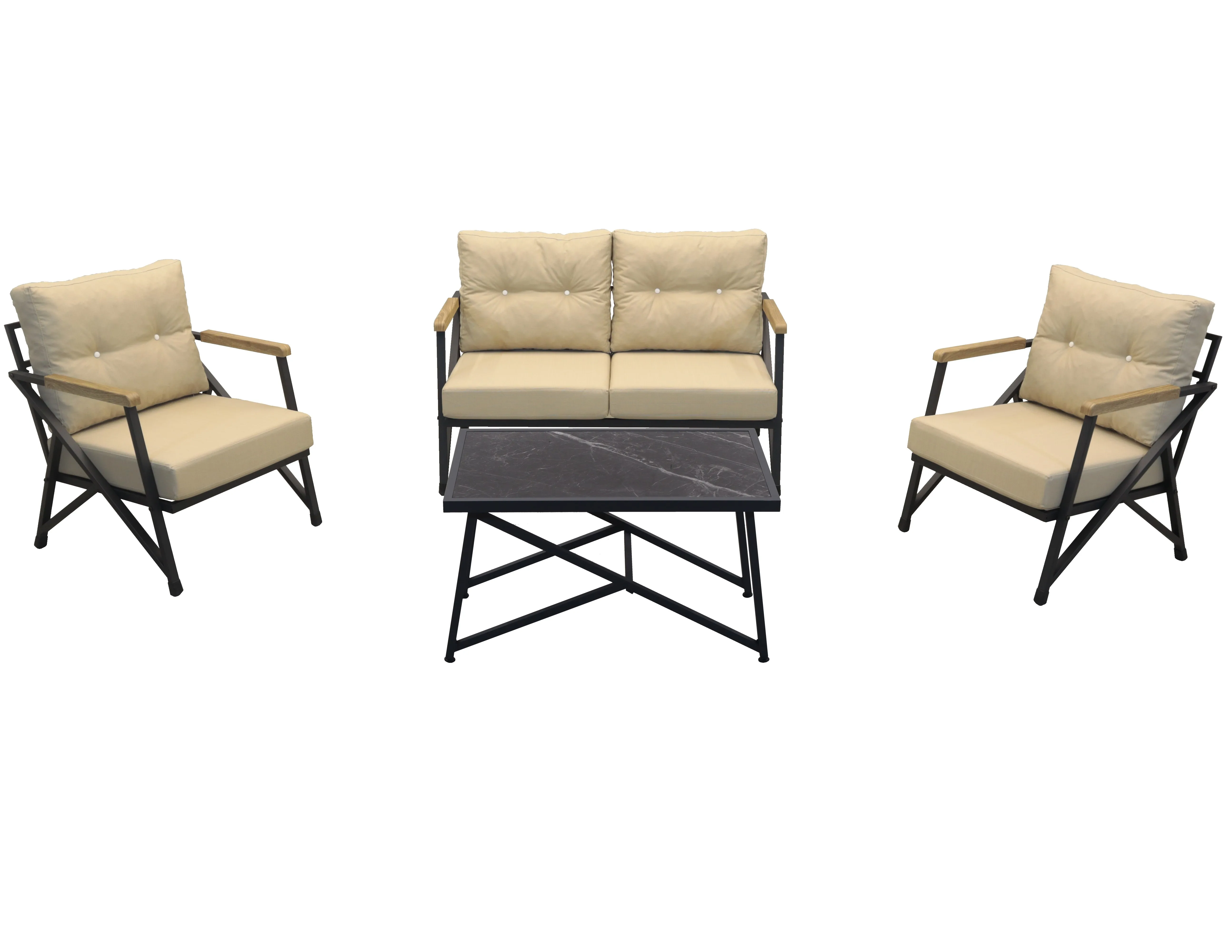 Nejan_ Nefin Outdoor Furniture Garden And Patioc Sofa Sets 120+60+60