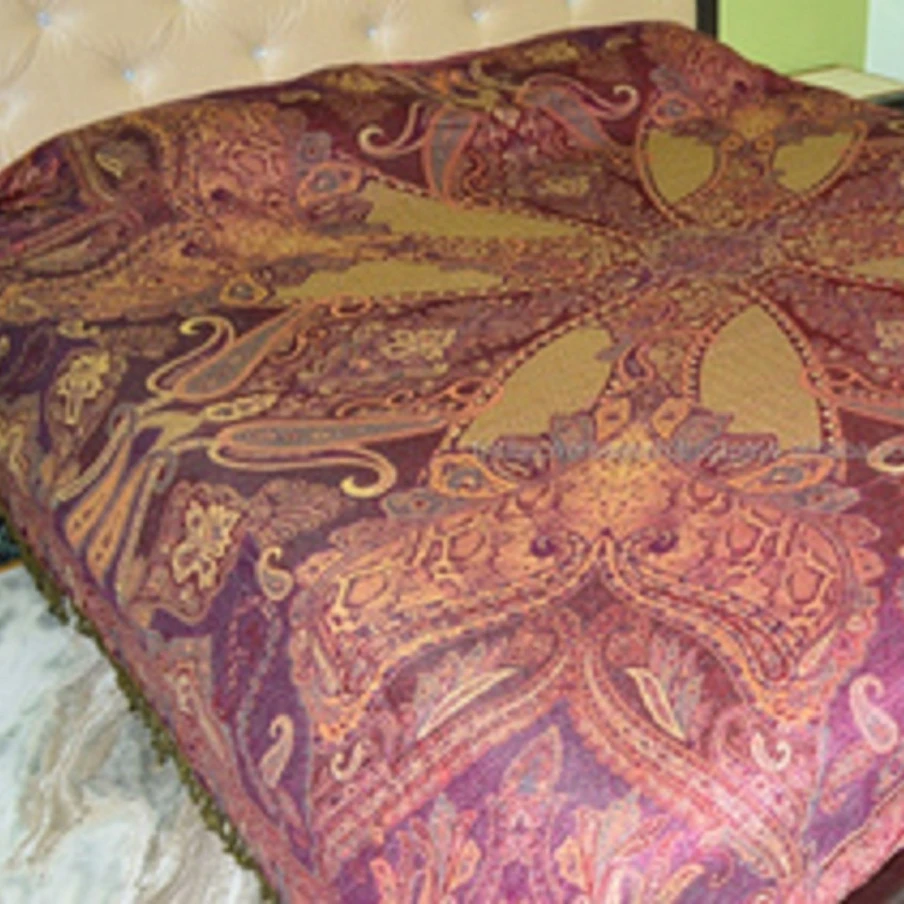 100 Original Silk Indian Bedspreads Bedcovers Antique Paisley Patterns Silk Pillowcases