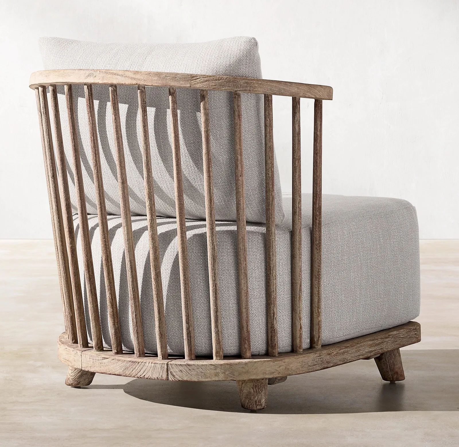 Luxury Nordic Teak Wood Sofa Short Chair Garden Furniture Outdoor Low