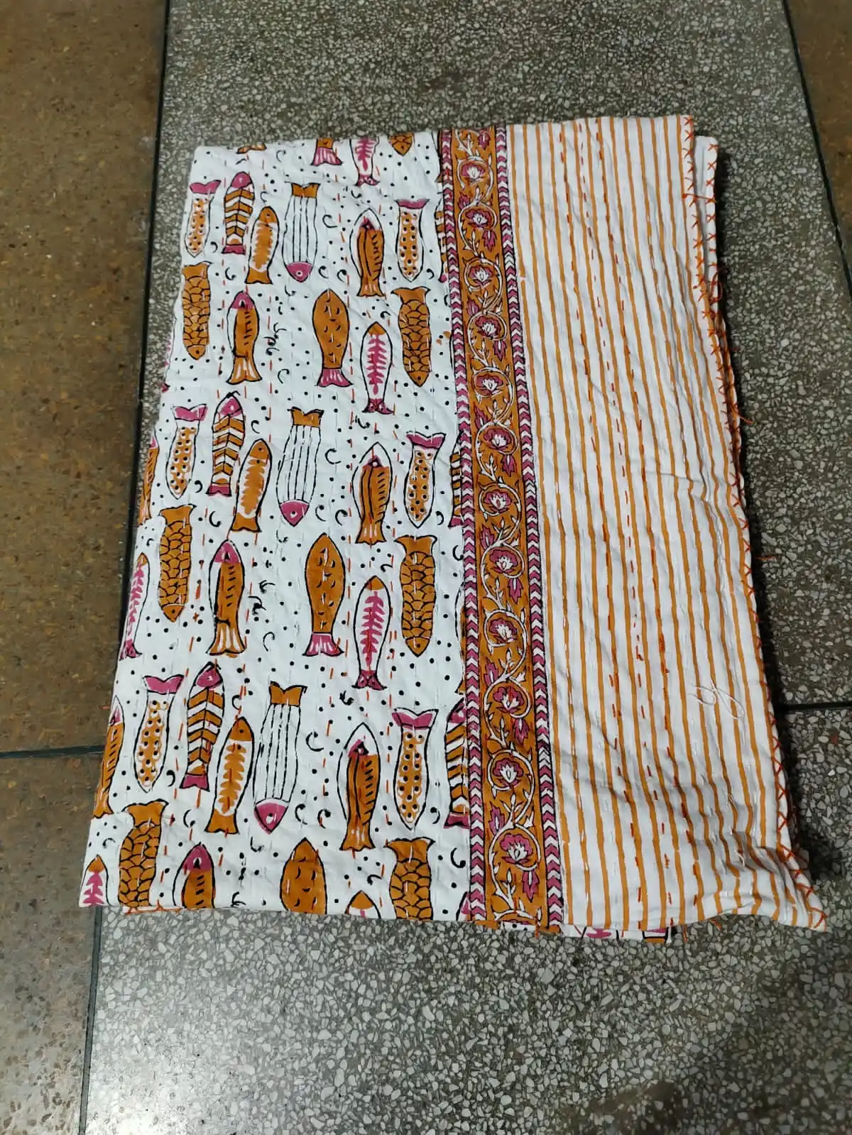 Wholesale Kantha Quilt 100 Cotton Kantha Throw Blanket Hand Stitched