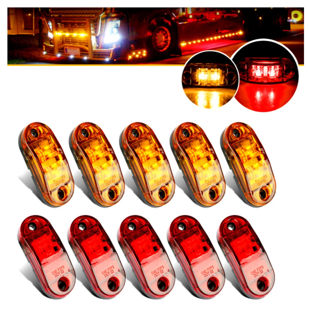 Waterproof Led Trailer Side Marker Light Oval Trailer Running Lights