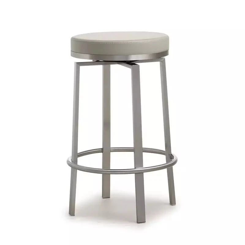 Popular Design Modern Round Metal Outdoor Bar Stools Stainless Steel