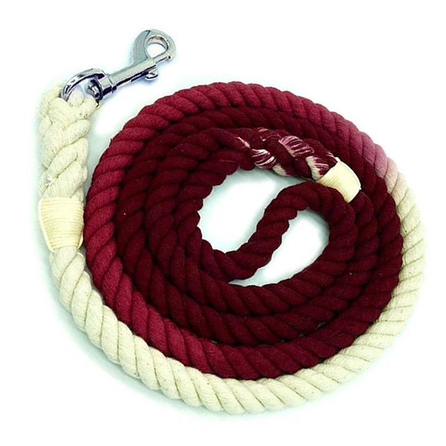 Pets Leash Cotton Rope Dogs Leashes Durable Pets Leads Ombre Rope