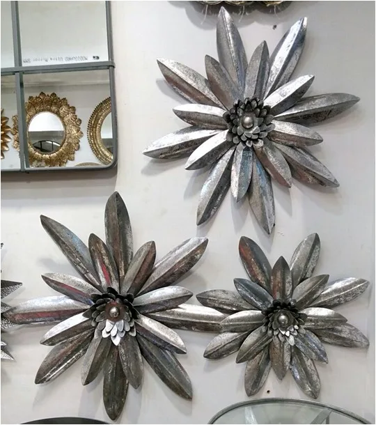 Luxury Gold Leaf Metal Wall Art Word Metal Frame 2 Pieces Decoration Home Hotel Metal Wall