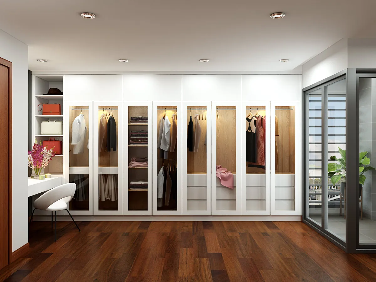 Best Selling Glassdoor Wardrobe Smart Bedroom Furniture Cupboard Mfc