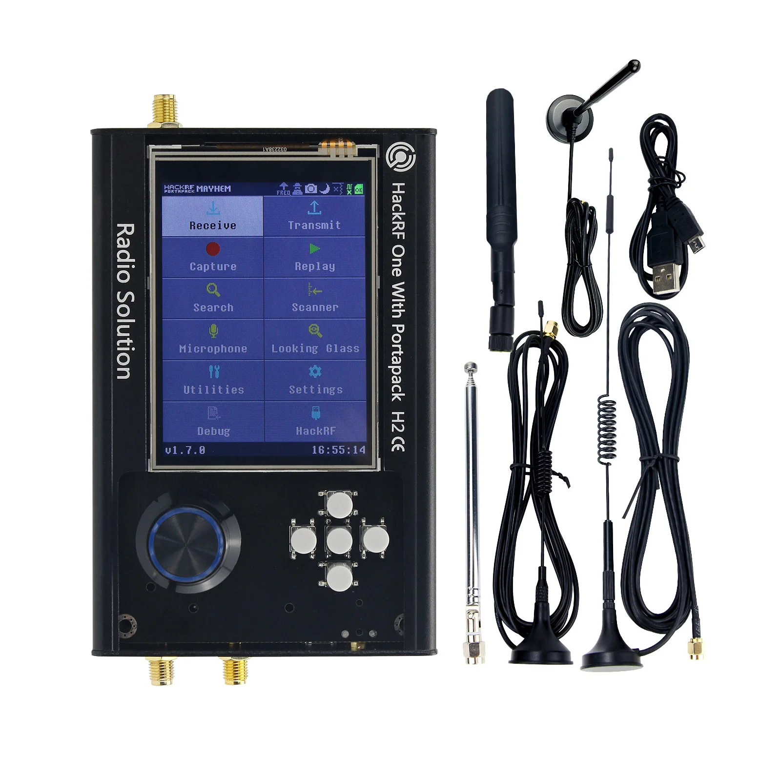 HackRF One R9 V2.0.1 + PortaPack H2 + Antennas: Versatile SDR